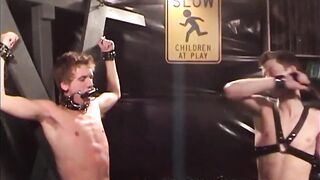 Rough dom toys sub Brendon till huge cock gush ass whips
