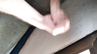 Nasty elevator ride ends with thick cock up Japanese neighbor’s window