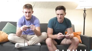 Cole Blue destroys Colton Fox’s tight hole in their attic den bareback