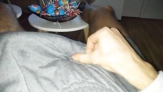 Huge Asian cock ruined movie night with a gushing cumshot