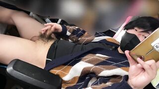 Art teacher spotted Japanese twink jerking off in class huge cumshots