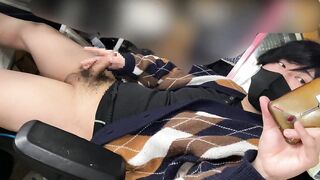 Art teacher spotted Japanese twink jerking off in class huge cumshots