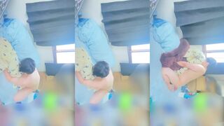 Horny student gets stuffed hard until his tight hole drips messy cum
