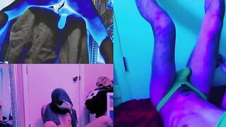 Gay Solo Moaning Thong Dildo Jerk Off Compilation cum shot close up cock