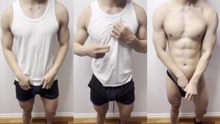 Asian Boy Rips Six Pack Strip Show Stolen by Gay Muscle Guys