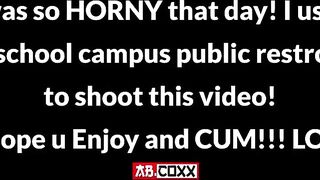 Caught cruising in public bathroom almost got caught squirted risky anal