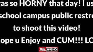 Caught cruising in public bathroom almost got caught squirted risky anal