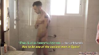 Two British hunks switch bareback in the shower destroy asses