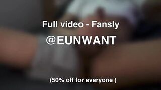 Big Korean guy destroyed with hot cumshot alone