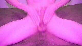 Shaved teen choked on thick gushing cum