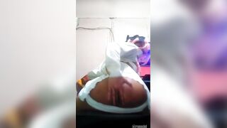 Femboy gets destroyed while watching himself cum on Astolfo cosplay