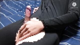 Three day load monster Japanese twink blows his massive load on camera
