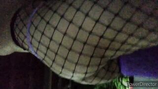 Bubble Butt Femboy Fishnet Fetish Thick gets stuffed raw