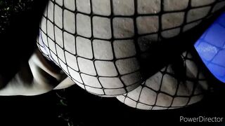 Bubble Butt Femboy Fishnet Fetish Thick gets stuffed raw