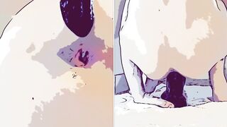 Same Dick Different Day Twink Gets Gaped Raw in Cartoon Solo Anal