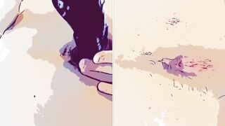 Same Dick Different Day Twink Gets Gaped Raw in Cartoon Solo Anal