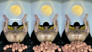 Angel Twink Gushing on 100 Eggs Asian Solo