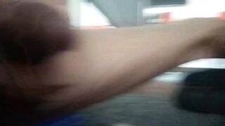 Solo handjob edging twink jerks off with big dick