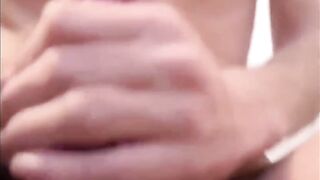 Japanese twink boy cumshot in toilet solo masturbation raw cum gushing eruption