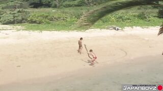 Gota Yamaguchi Destroys Toshiyu Nomura With His Asian Twink Hung Beast On The Beach