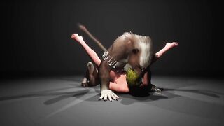 Monster cock wrecks tight hole with intense blowjob 3D fury