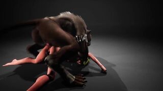 Monster cock wrecks tight hole with intense blowjob 3D fury