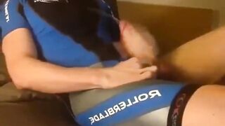 Hot Asian Twink Chokes On Big Dick While Jerking In Full Cycling Gear