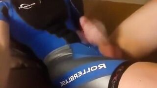 Hot Asian Twink Chokes On Big Dick While Jerking In Full Cycling Gear
