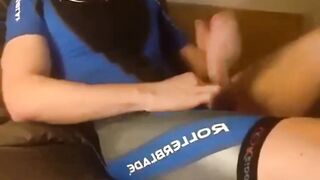 Hot Asian Twink Chokes On Big Dick While Jerking In Full Cycling Gear