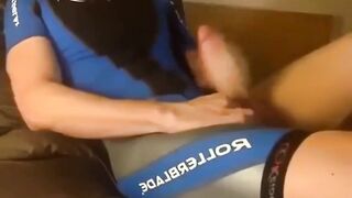Hot Asian Twink Chokes On Big Dick While Jerking In Full Cycling Gear