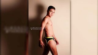 Filipino twink destroyed by inked nude photoshoot alone