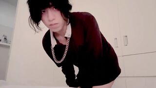 Asian twink fart fest solo moaning