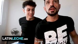 Latino twink stepson destroyed by stepdad's fat cock deepthroat