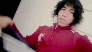 Asian twink gets fucked by brutal fart alone