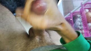 Neighbors watching me jerk off my HUGE cock until they cum too