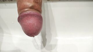 Hard Dick Pisses in Sink while Femdom Watched