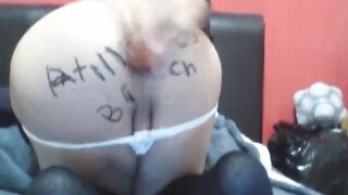 Your Latin sissy twink worships my dick now gagging anal tribute