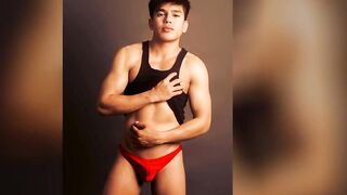 Filipino twink stripped down shirtless for hd birthday photoshoot
