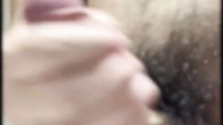Twink jerks off hard in toilet until big dick cumshot ruins his tight hole