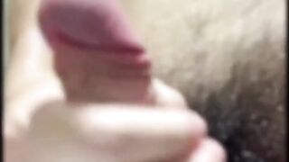 Twink jerks off hard in toilet until big dick cumshot ruins his tight hole