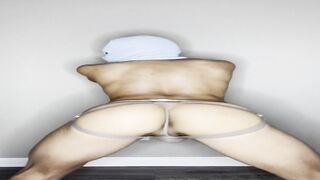 Asian femboy twerks so hard his bussy leaks college cum