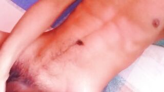Twink destroyed by his big black cock then gushing cumshot