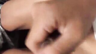 Japanese teen’s tight phimosis handjob gushes thick loads