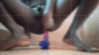 My femboy ass squeezes a dildo until I squirt from prostate orgasm