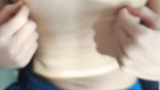 Twink nipple fucks his own ass while jerking off to gay nipple massage