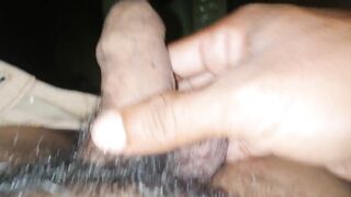 Asian twink pees on thick black cock gushing solo