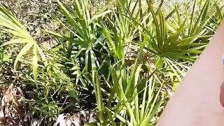 Walking down a nature trail with my dick hanging out twink solo jockstrap flaccid