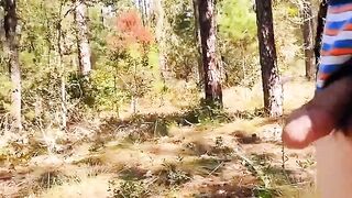 Walking down a nature trail with my dick hanging out twink solo jockstrap flaccid