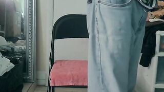 Twink jock strapped faceless raunchy solo jerk off session