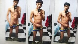Twink's Foreskin Gushing Cumshot Solo Big Dick Play